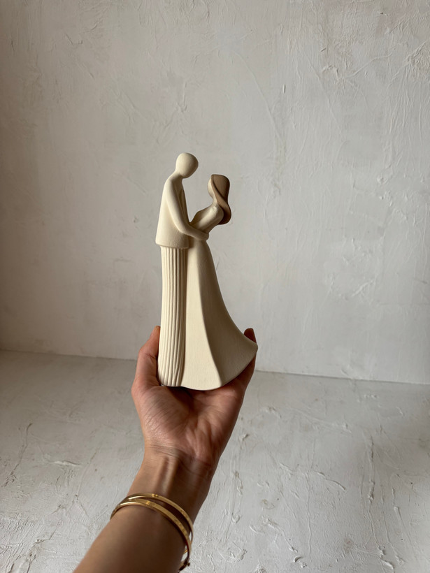 مجسمه زوج عاشق دکوراتیو بتنی مینیمال